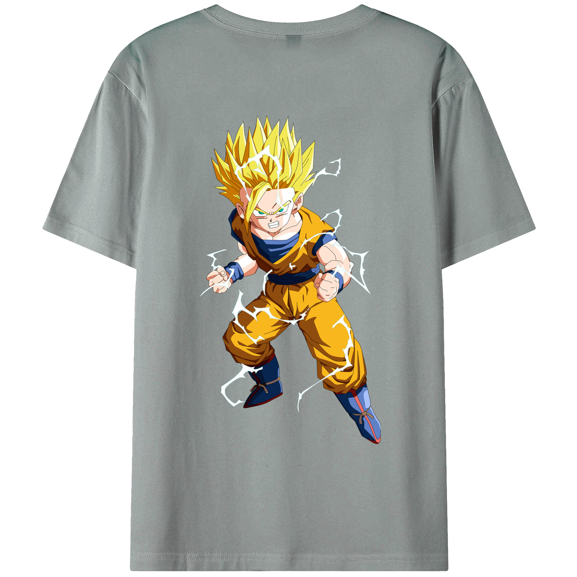 （画像用） ドラゴンボール 孫 悟飯（そんごはん）DRAGON BALL Son Gohan 綿100％ メンズ半袖Tシャツ（バックプリント） 通気性
